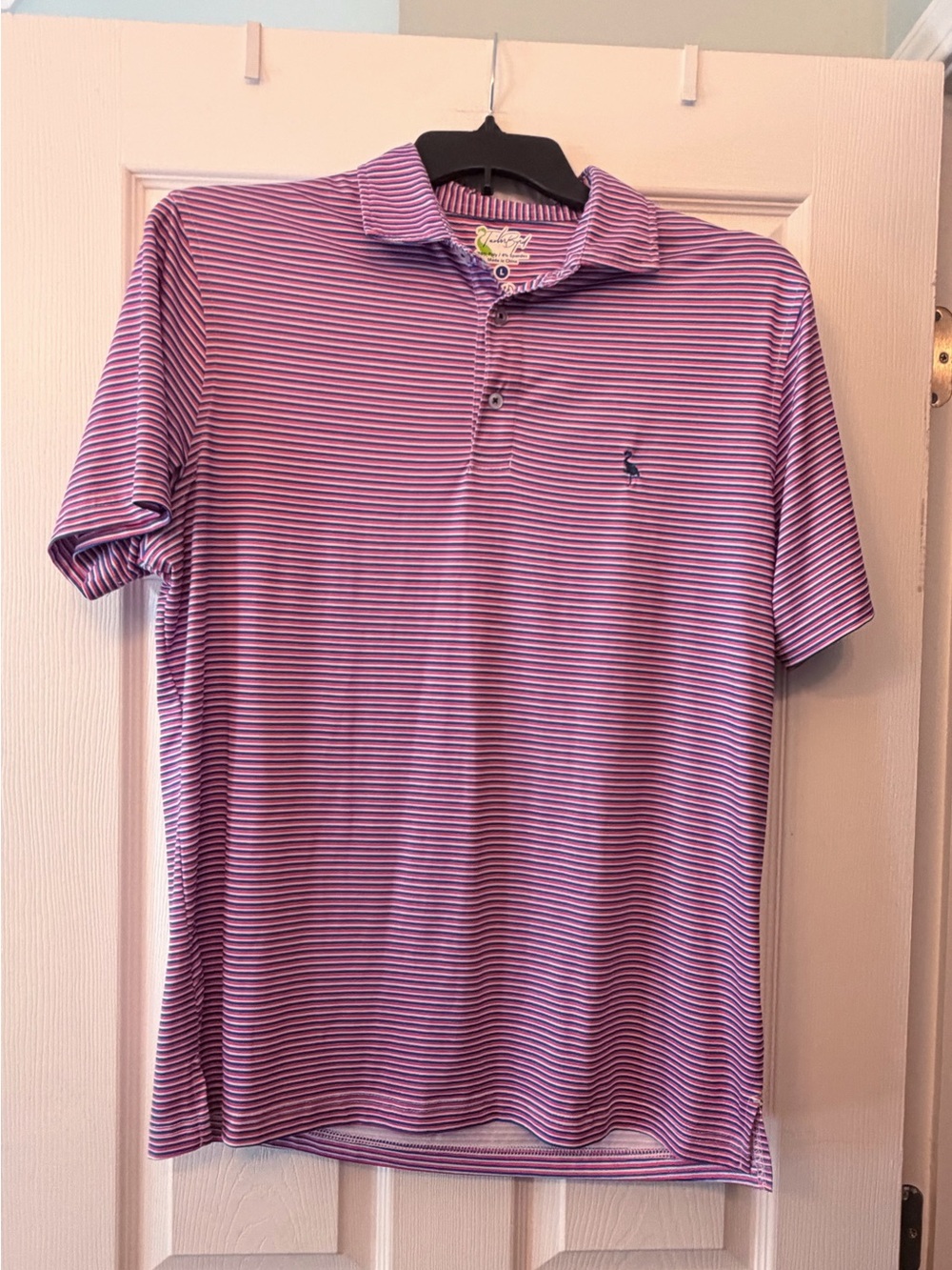 TailorByrd Men's Striped Golf Polo